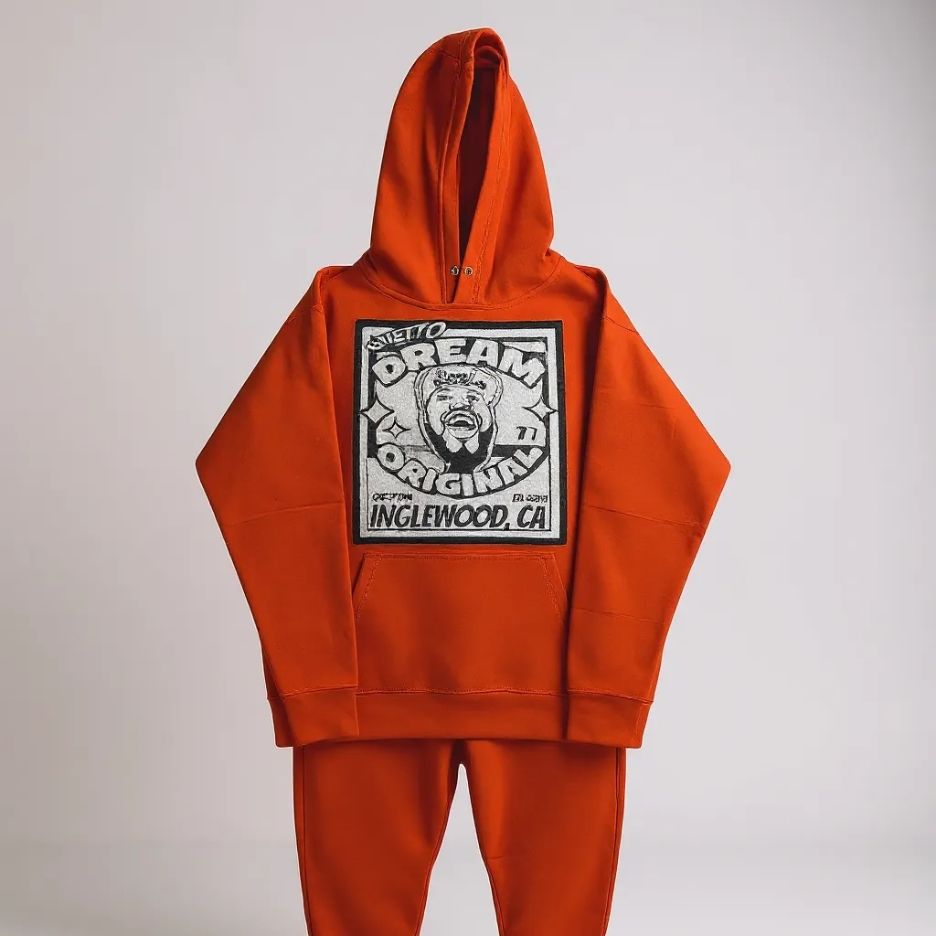 GDE x 777 White Chenille Patch Sweat Suit