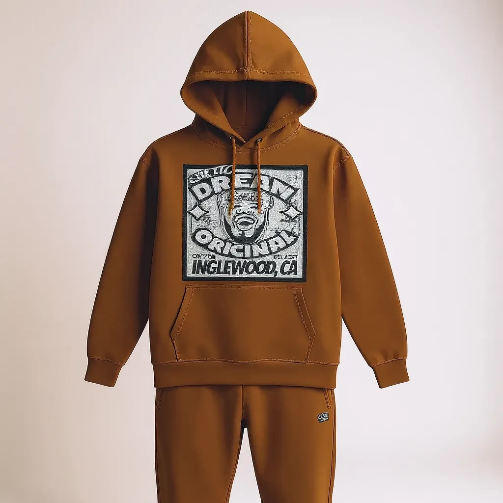 GDE x 777 White Chenille Patch Sweat Suit