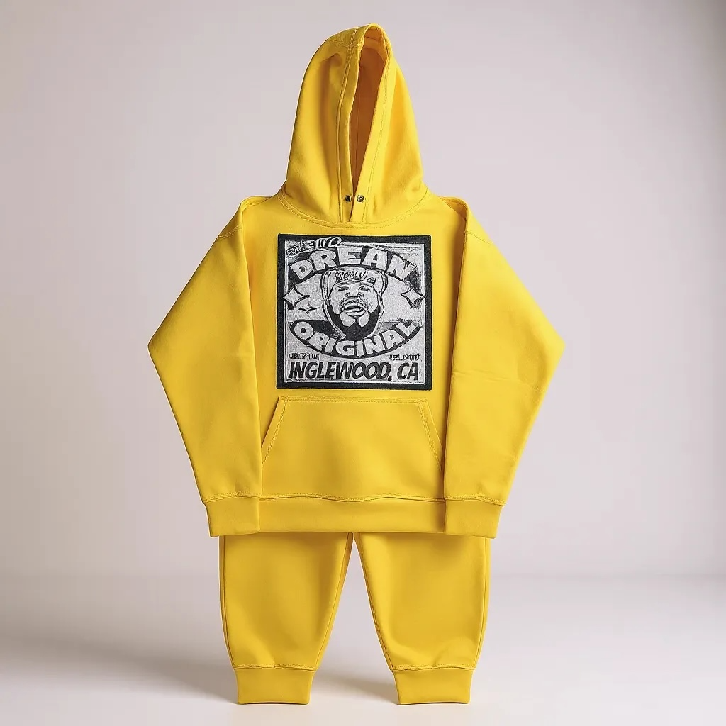 GDE x 777 White Chenille Patch Sweat Suit